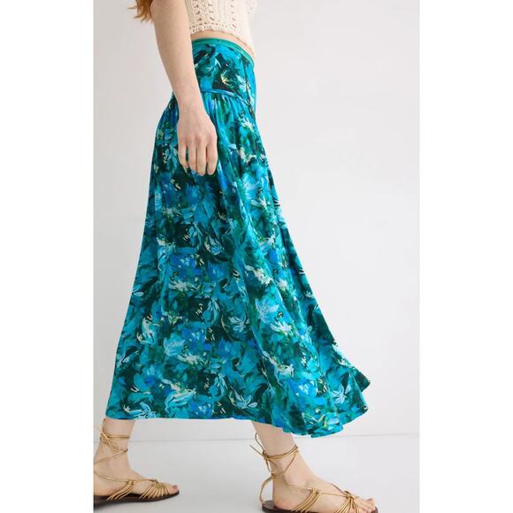 Ulla Johnson Gabriella Skirt in Blue Floral Size 4 - Picture 1 of 10